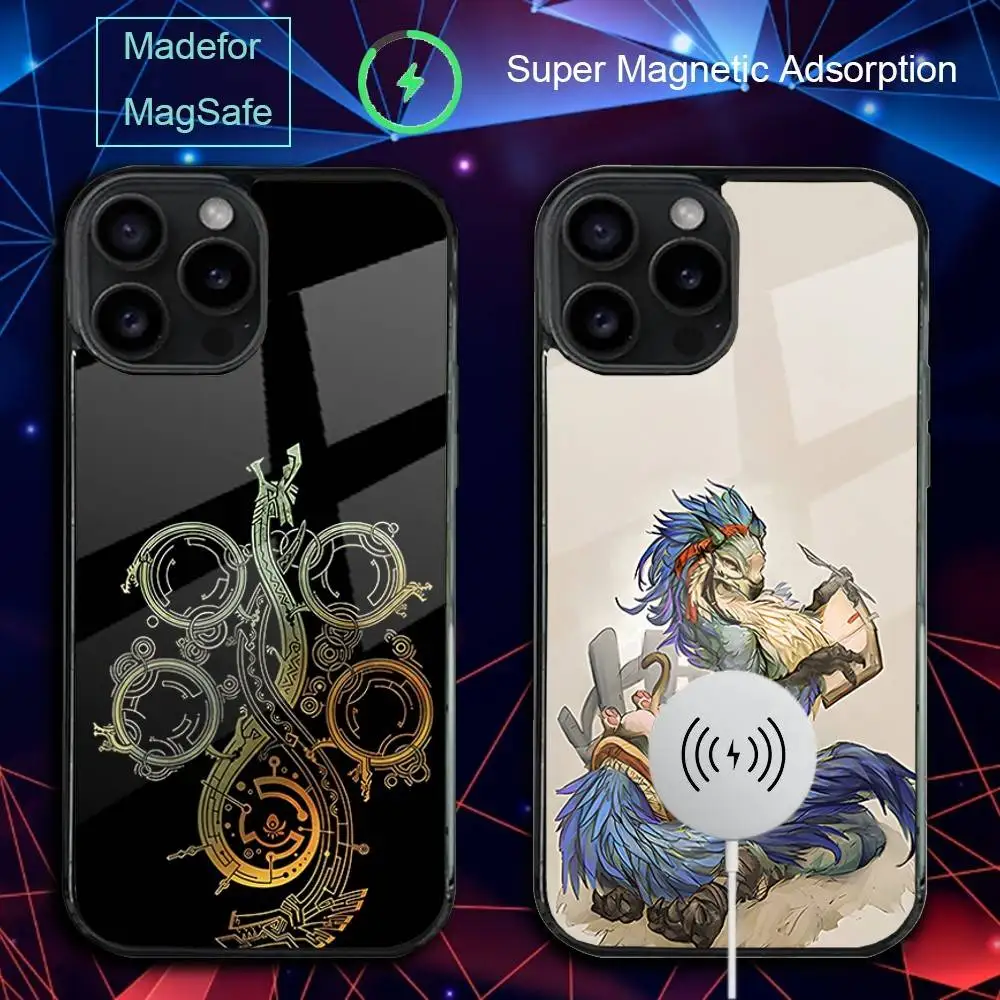 

Phone Case For iPhone 17,16,15,14,13,12,11,Pro,Max,Plus,Mini,SE4,E Magnetic M-Monster H-Hunter Wilds Magsafe Wireless Charging