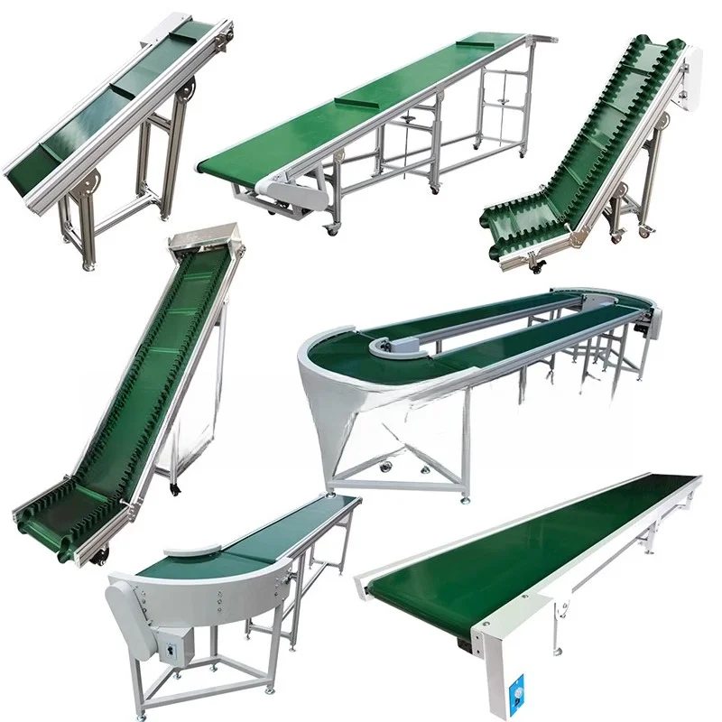 

Climbing skirt conveyor, parallel assembly line conveyor belt, hoist