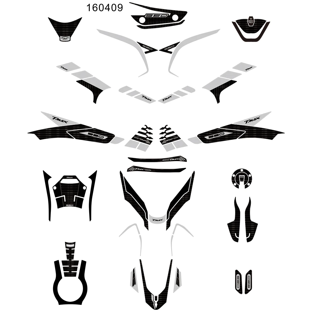 

Sticker 3D Tank pad Stickers fprotection kit Oil Gas Protector Cover Decoration For yamaha tmax 560 2022-2023