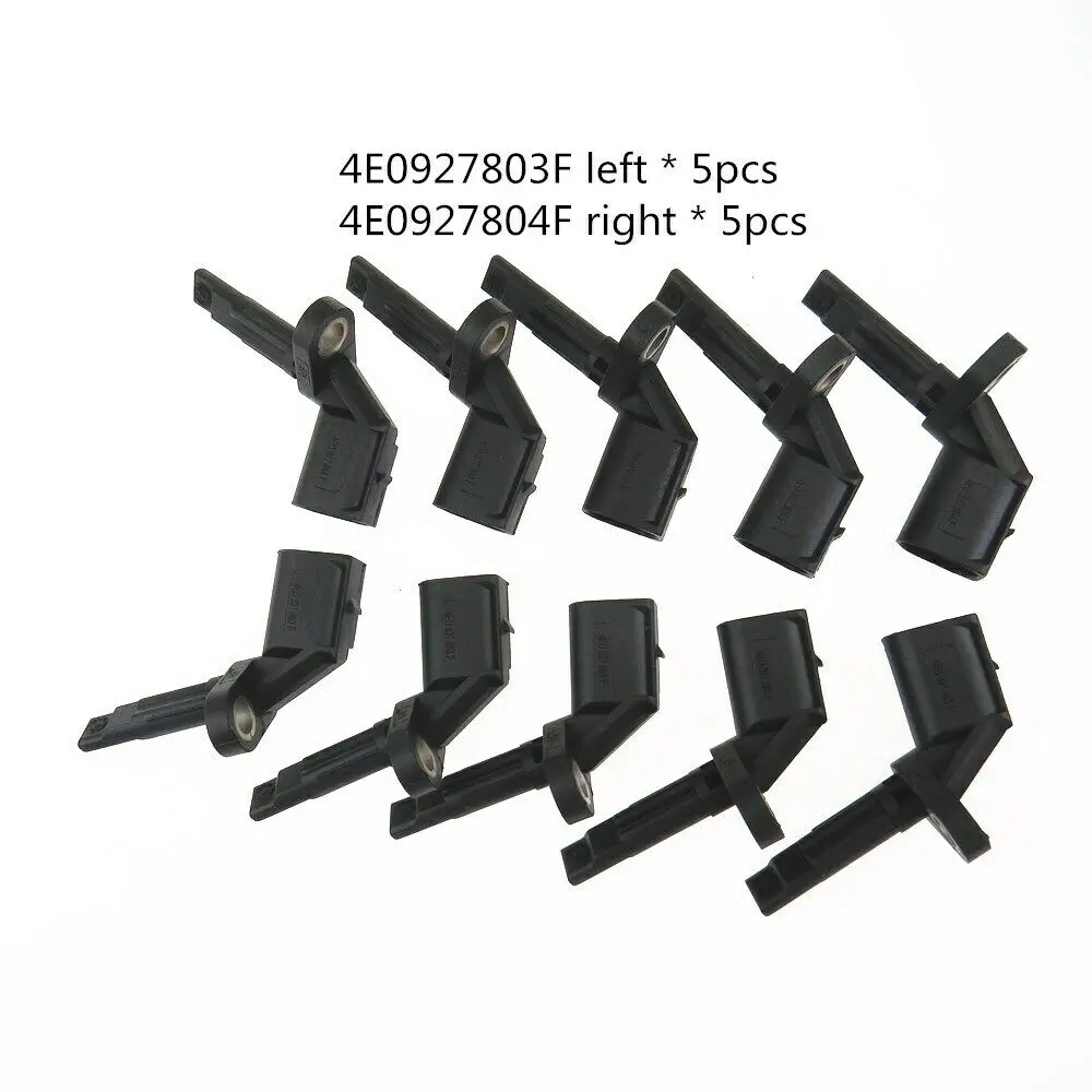 5 Pair ABS Wheel Speed Sensor 4E0927803F 4E0927804F for Audi A4 S4 A5 S5 A6 S6 A7 A8 Q5 R8 Phaeton 4E0 927 804 A 4E0 927 803D