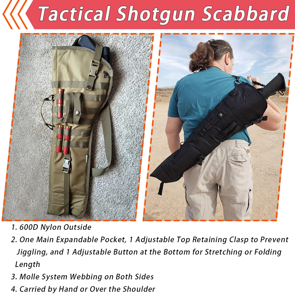 حافظة مسدس مبطنة للبندقية التكتيكية وحقيبة حبال مفتوحة مع حزام كتف قابل للتعديل للحمل السريع #6