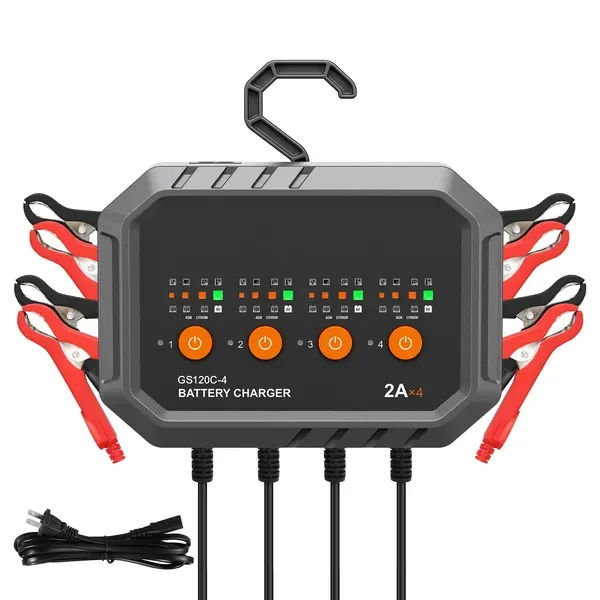 

Smart Battery Charger, 8-Amp, LiFePO4 Lead-Acid (AGM / Gel / SLA) Car Battery Charger, Fully
