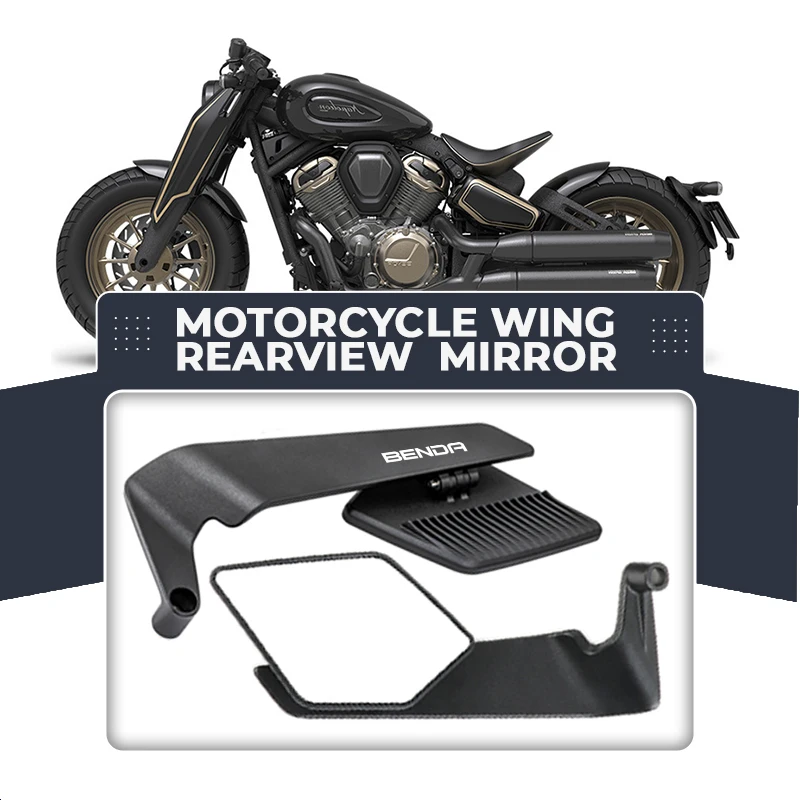 Image of Premium-Rückspiegel 360° aus Motorradlegierung ° Verstellbarer Windflügel für BENDA Chinchilla 300 450 LFS 700 LFC 700 BD400 BD500 LFC