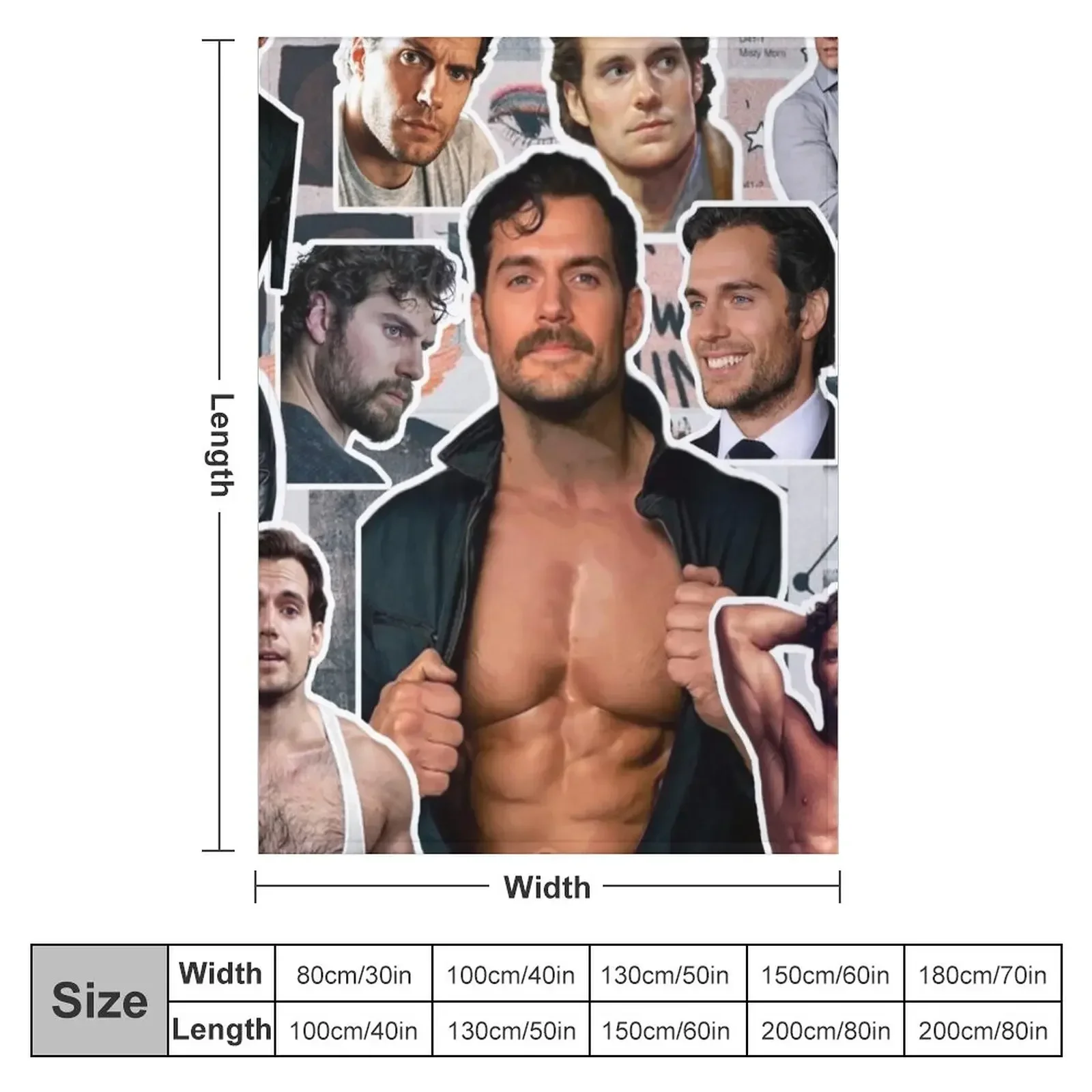 henry cavill photo collage Throw Blanket Beautifuls Camping Blankets