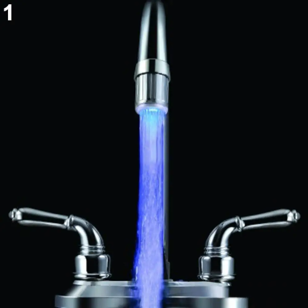 Creative Fashion Basin Faucet Colorful Glow Shower Temperature Sensor LED Light Water Faucet Tap