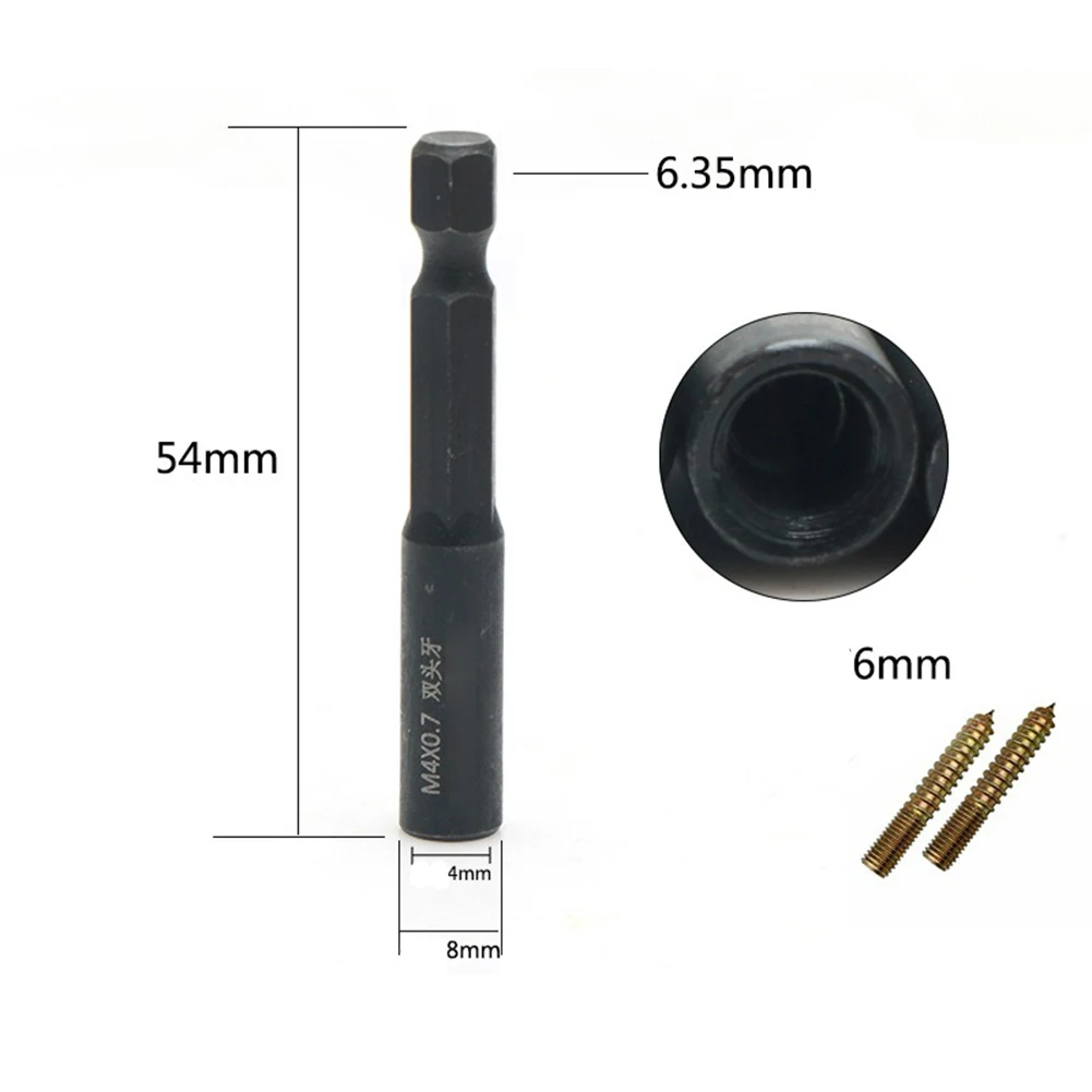 2 Pack Socket Adapter for 4mmx0 7 M5x0 8 Self Tapping Screws with 1/4 Inch Hex Shank Suitable for Insert Nuts or Hanger Bolt