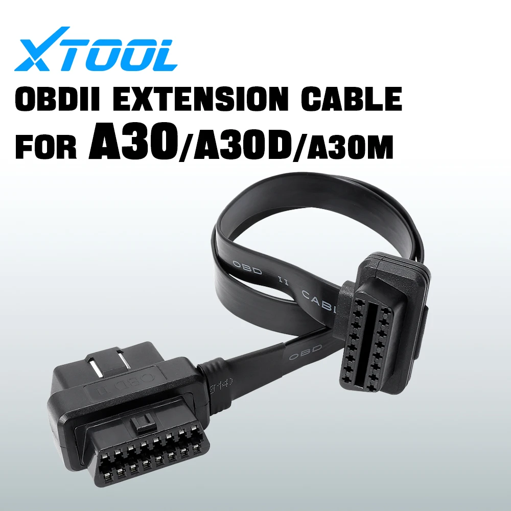 XTOOL OBDII Extension Cable For A30/A30D/A30M 16pin Male to Female Cable 1.64ft Diagnostic Tool Connector Universal Adapter