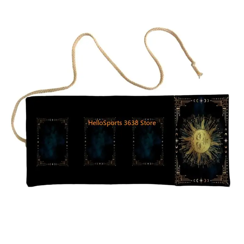 

A52F Художественные органайзеры для карт Таро Прочность Поли лен Водонепроницаемые моющиеся компакты Складные для мистических