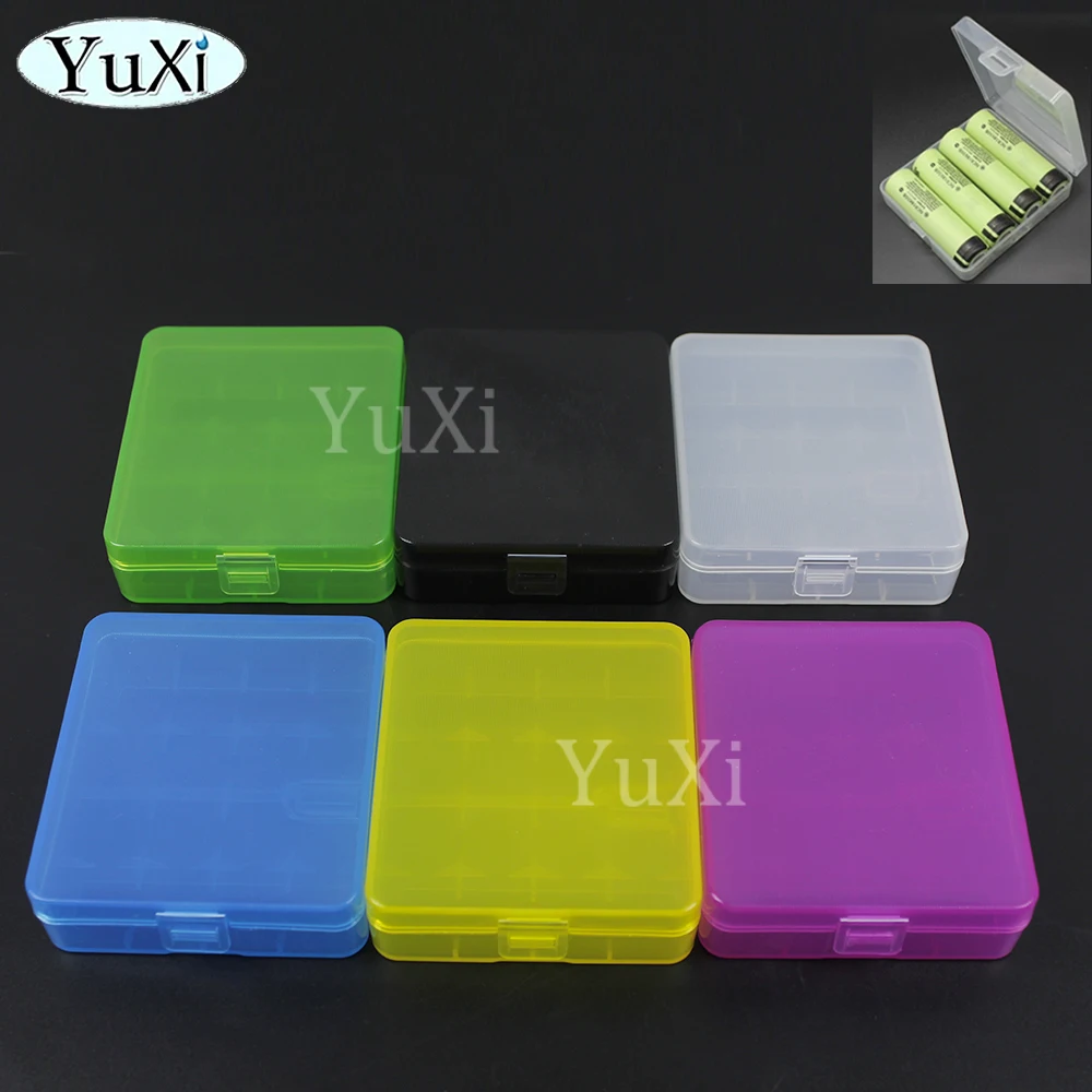 1 piece For 18650 16340 Battery Storage Box 4 Slots Plastic Batteries Holder Box Case With Hook Clear Jewellery Storage Box