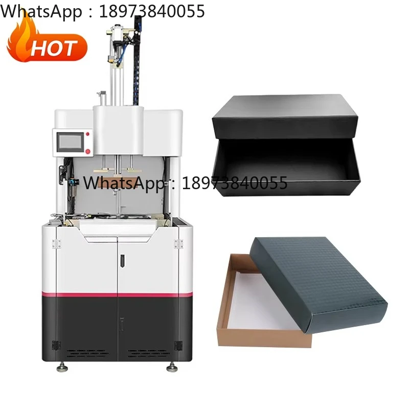 Semi Automatic Cardboard Hard Box Making Machine Price Strong Gift Box Call Phone Case Rigid Box Forming Making Machine