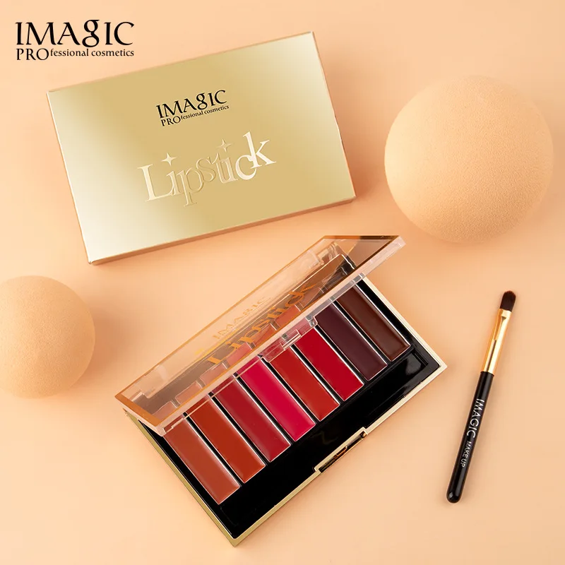 8 Colors Lipstick Palette With Lip Brush Lipliner Natural Dramatic Makeup Matte Moisturizing Velvet Maquiagem Professional