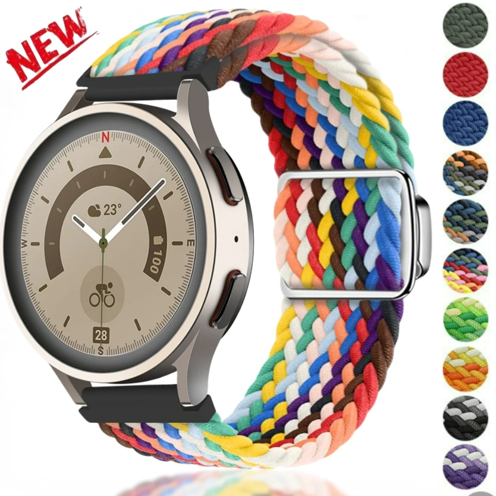 

20mm 22mm Nylon Strap for Samsung Galaxy Watch 3/4/5/6/Classic Magnetic Bracelet Huawei Watch 4/Pro GT 2 3 Amazfit GTR/GTS Band