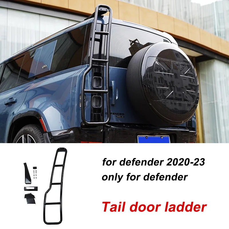 Body Kits Tail Door Ladder for Land Rover Defender 90 110 2020-2023 Tailgate Iron Ladder for New Defender Ladder Exterior Parts