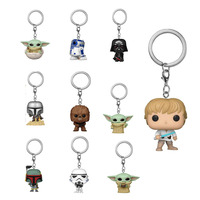 Star War Child Baby Yoda Mandalorian Boba Fett Darth Vader stormtrooper Chewbacca R2-D2 Keychain Figure Toys