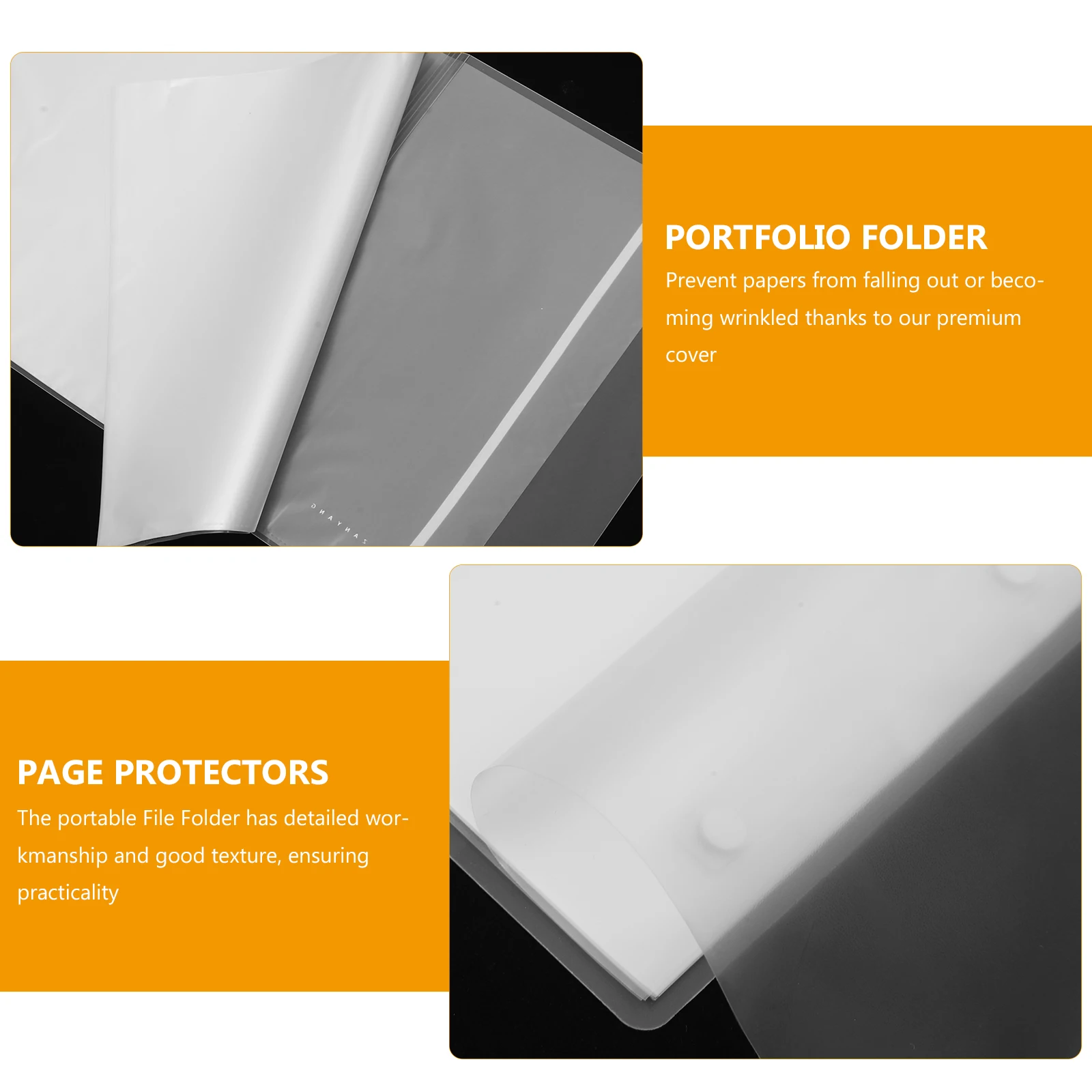 

Exam Folder A3 Size Clear Plastic Sleeves Large Capacity Thick Binding Portfolio File ganizer Storage Binder Teaching Equipment