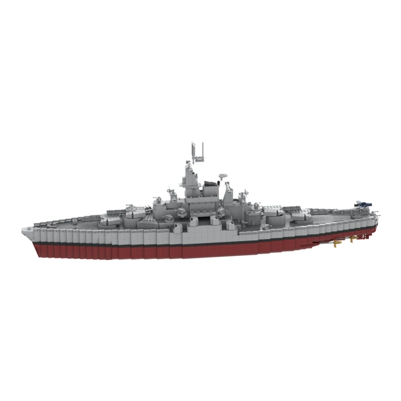 WW2 Military Warship Series MOC-36228 Battleship MOC Building Block DIY Model Bricks Toys Collection Expert Xmas Gifts 2889PCS