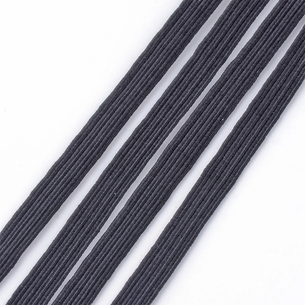 

1 Roll 0.6Cm Narrow Elastic Band Polyester Flat Ribbon For Clothing Accessories Diy Costume Cuffs Waistband Shoelace Strap Decor