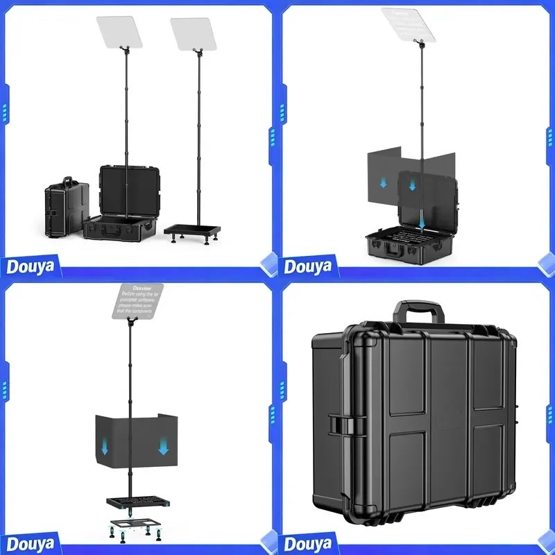 Desview TP300 Presidential Teleprompter for 19 Inch with Remote Control, Hard case & Software