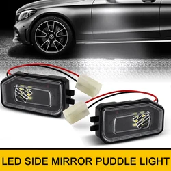 2x No Error LED Under Side Mirror Puddle Lights For Mercedes Benz W205 W213 W222 W177 W223 W247 C257 X247 X253 W206 C217 X254
