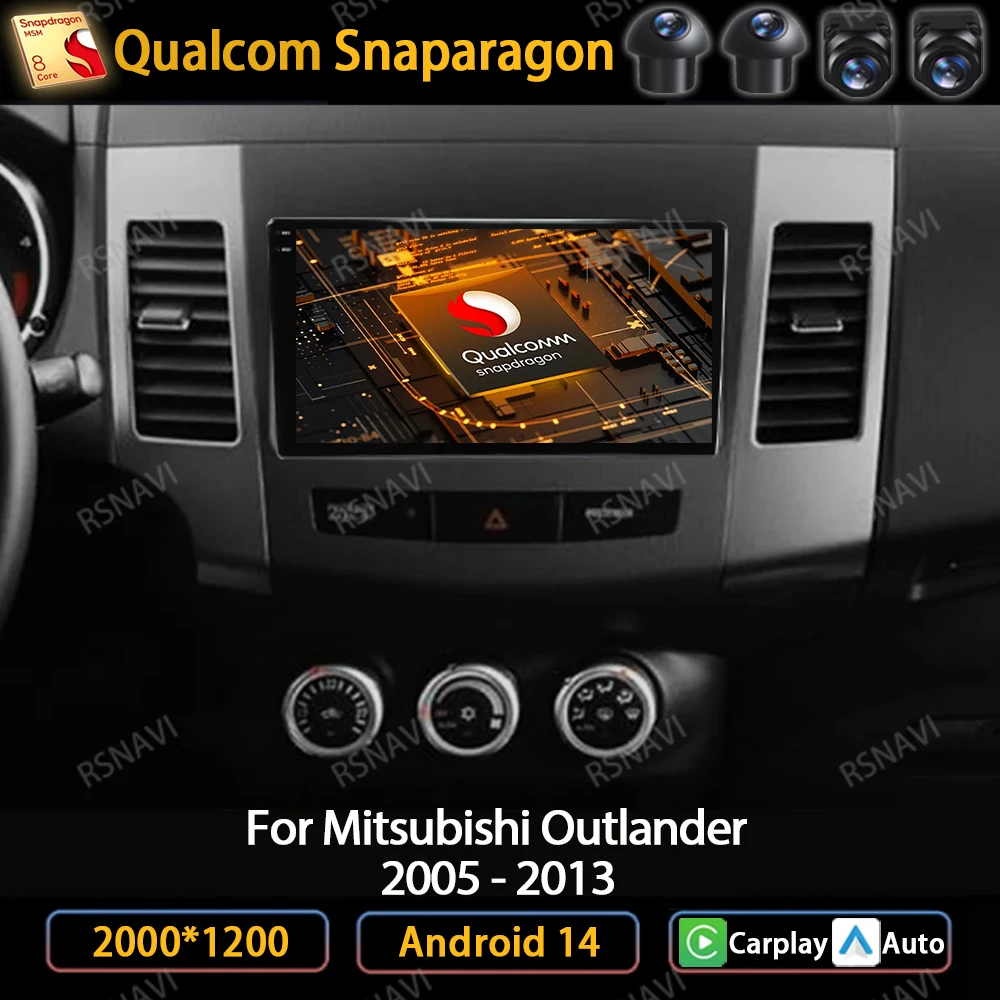 

Android 14 Car Radio For Mitsubishi Outlander 2006 - 2011 Peugeot 4007 Citroen C-Crosser Carplay Auto Gps Navi Multimedia Player