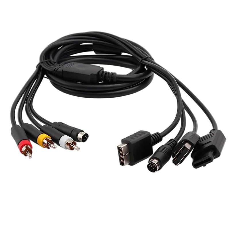 Cable RGB RGBS para Consolas de Video Nintendo N64 64 SNES NGC, Cable AV de Audio y Video para Monitor CRT, Cable Compuesto Bitfunx