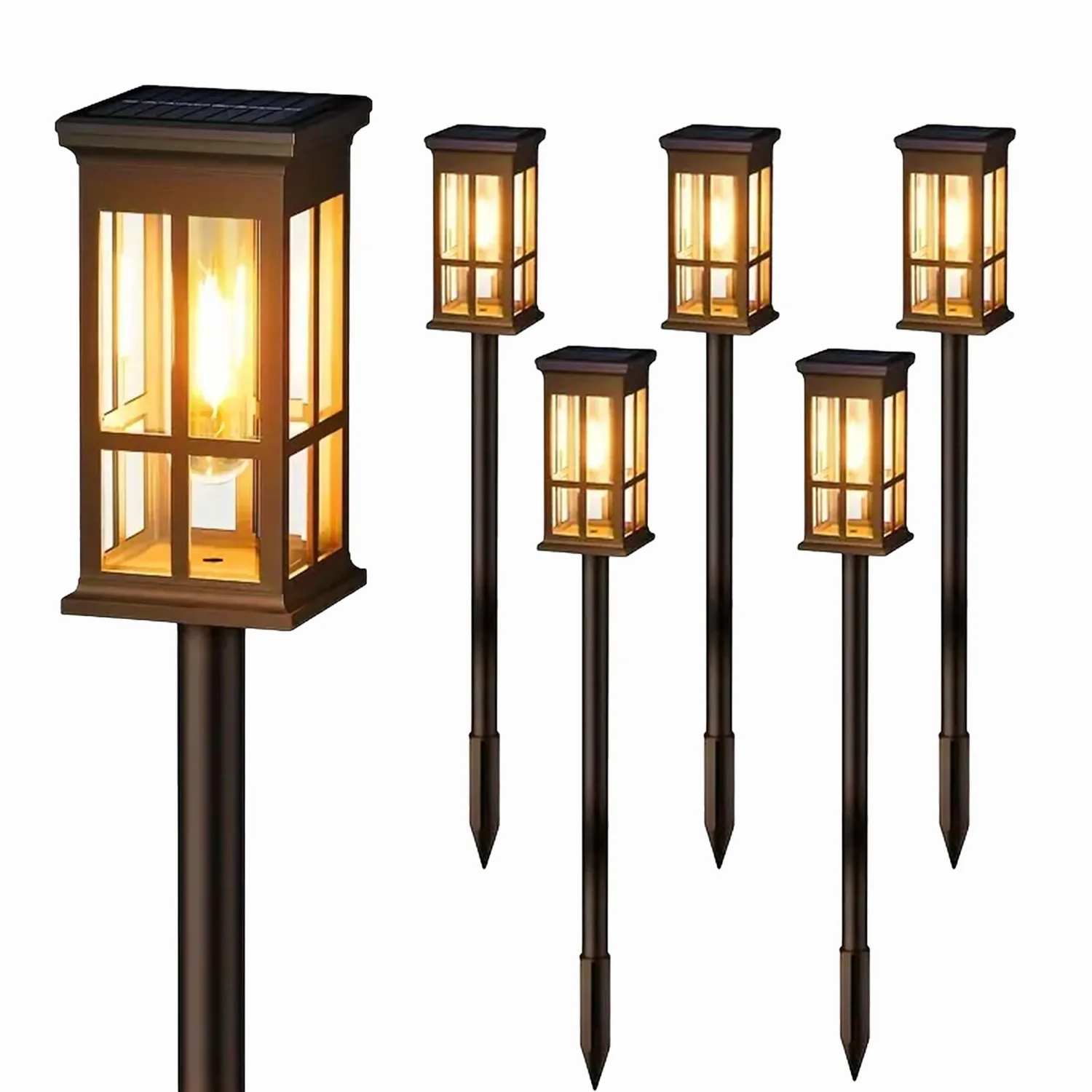 

6 Pack Solar Pathway Lights - Super Bright Outdoor Solar Lights for Patio/Patio/Sidewalk - Outdoor Gifts