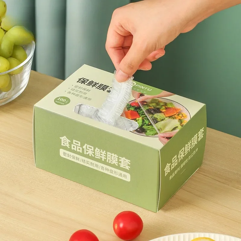 Cubierta de plástico desechable para uso doméstico, refrigerador extraíble en caja, bolsa de mantenimiento fresco sellada antiolor, suministros de cocina