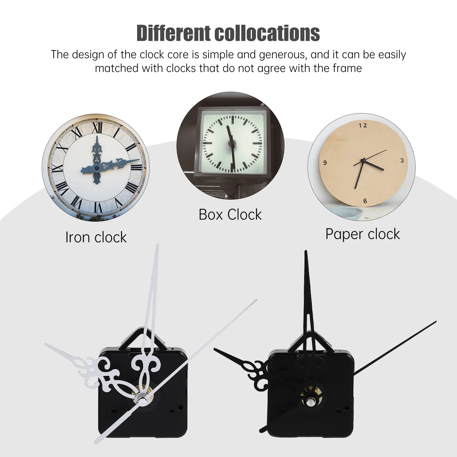 2 Pcs Movement Clock Mute DIY Accessories Plastic Mechanism Supplies Simple