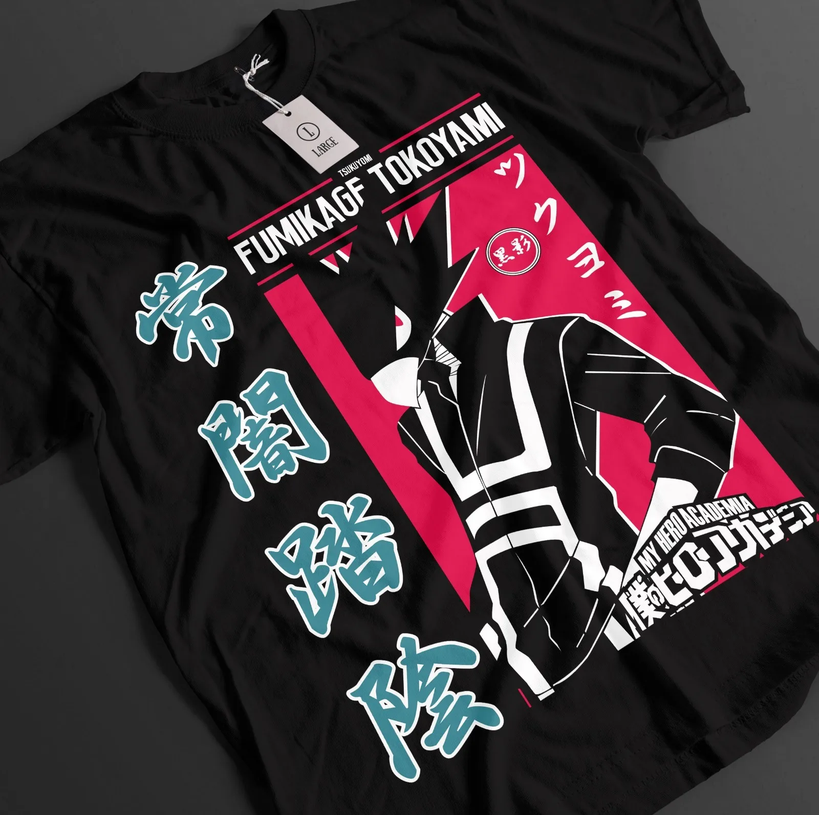 Рубашка My Hero Academia Fumikage Tokoyami Футболка Deku Bakugo Top MHA Футболка унисекс