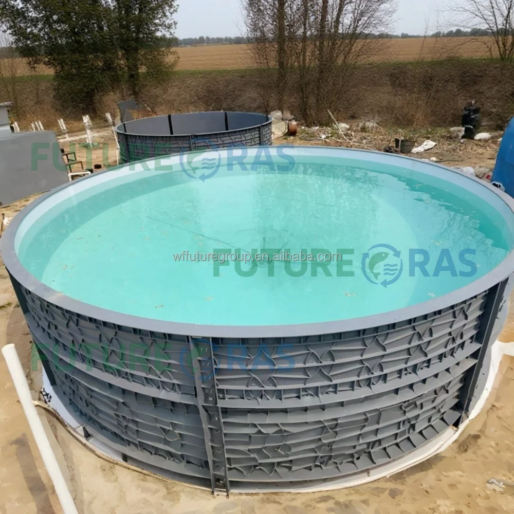 AIROW Eco Friendly Plastic pp Frp Shrimp Breeding tank Outdoor Circular Aquaculture Fiberglass Fish tank for Sale