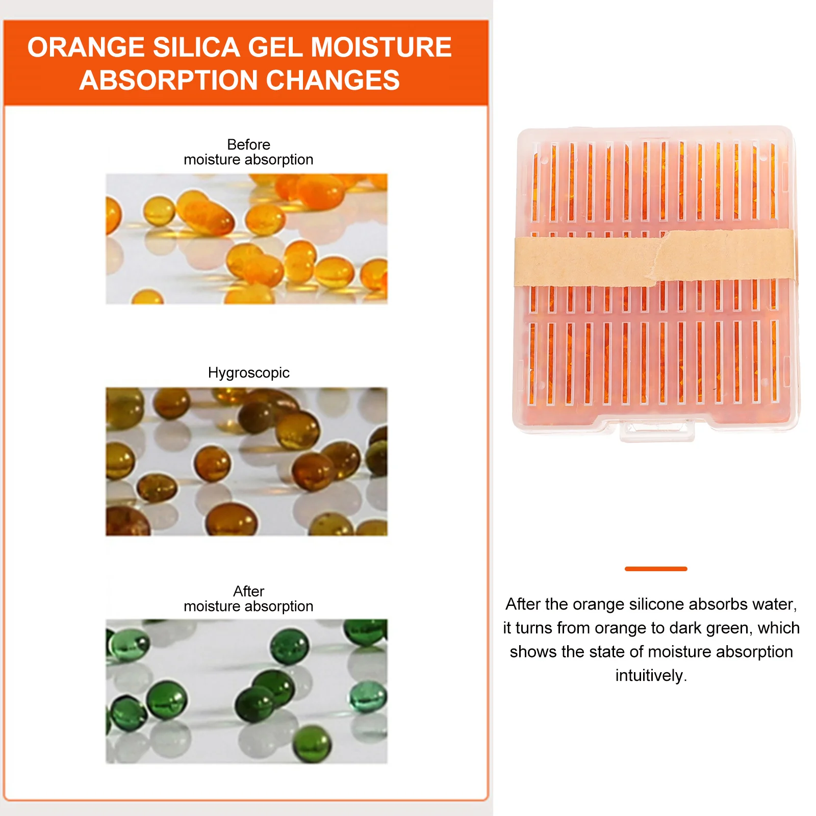 

2pcs Reusable Silicone Desiccant High Absorption For Camera Instrument Drying Supplies Moisture Proof Cabinet Tea Packaging