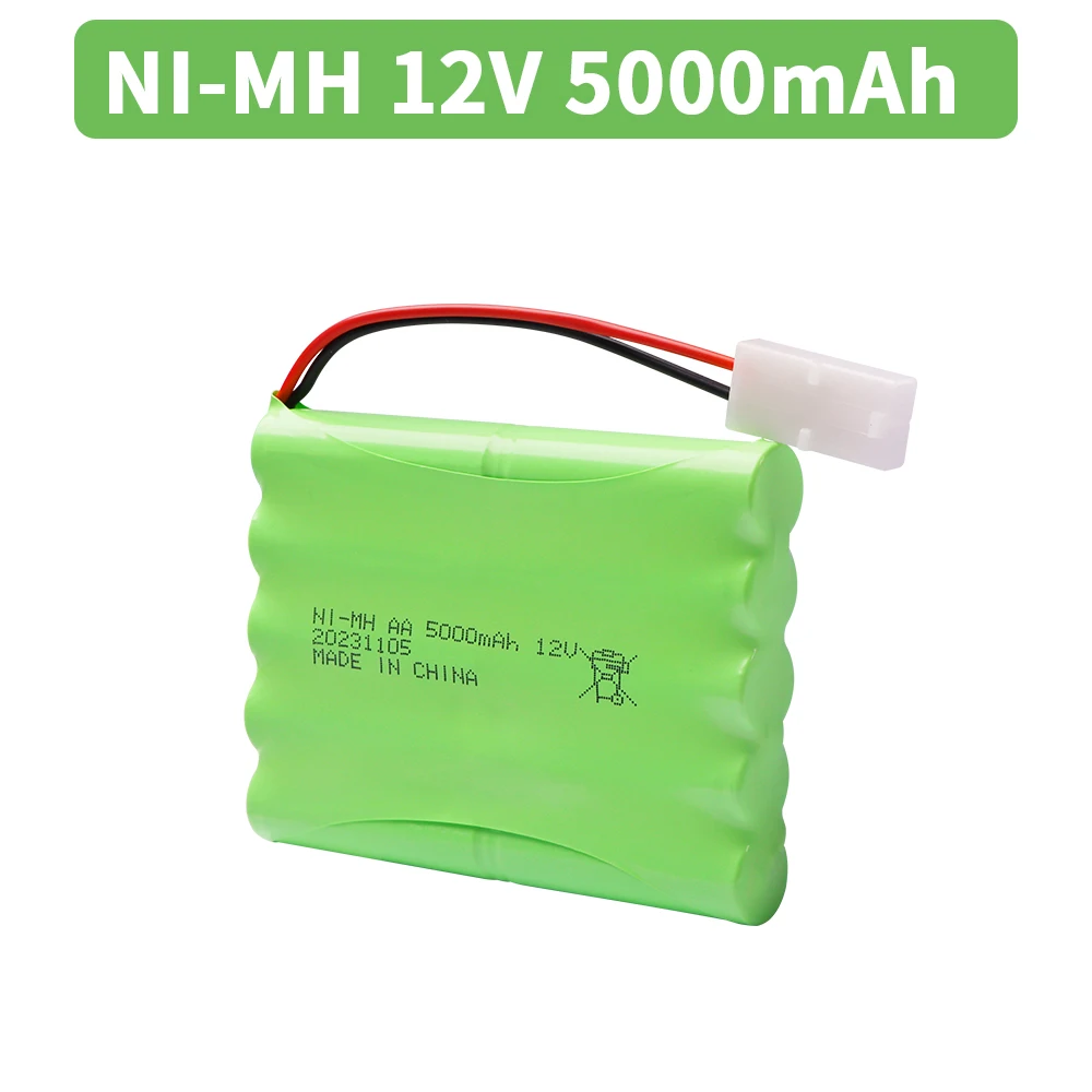 Batteria NiMH 12 V 5000mah con spina Tamiya per serbatoi per auto giocattolo Rc treni robot pistole per barche parti ni-mh AA 12 v batteria