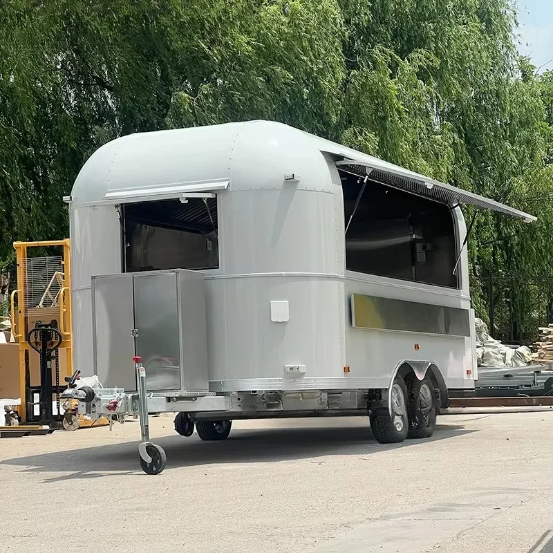 Commercial Concession Trailer Food Truck Full Kitchen Configuration Durable Mobile Food Unit for Street Fast Food Business