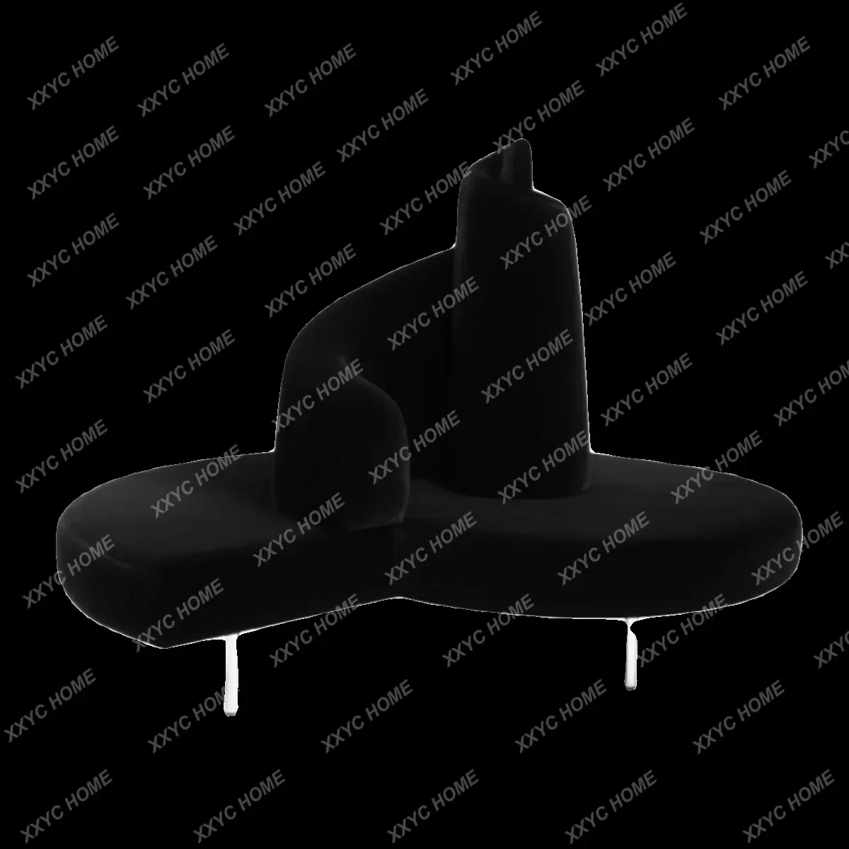 AAA57 Italian light luxury modern curved sofa shopping mall sales office hotel round reception sofa