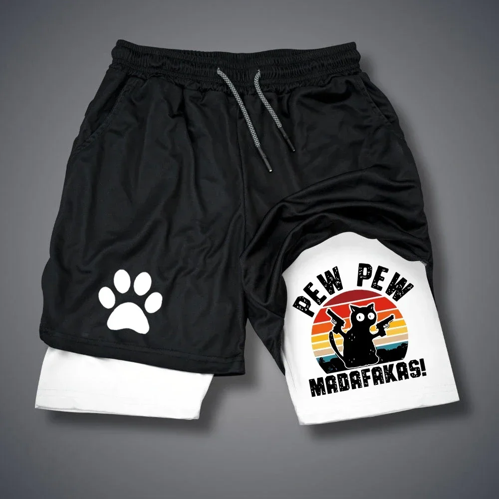 Running dog printed shorts, animal patterned sportswear, Y2K, gym, quick drying, fitness, order directly shipped