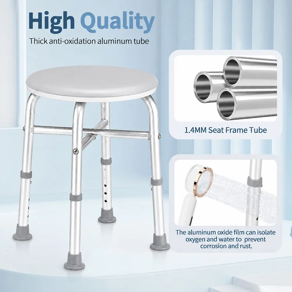 Adjustable Swivel Bath Seat Shower Chair for Inside Shower, Shower Seat for Inside Tub Bathroom Bench Bath Chair for Elderly and image 3