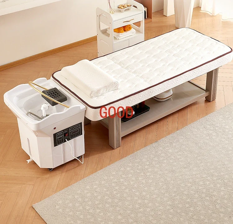 Mobile shampoo basin head therapy bed water circulation beauty dedicated ear hair care