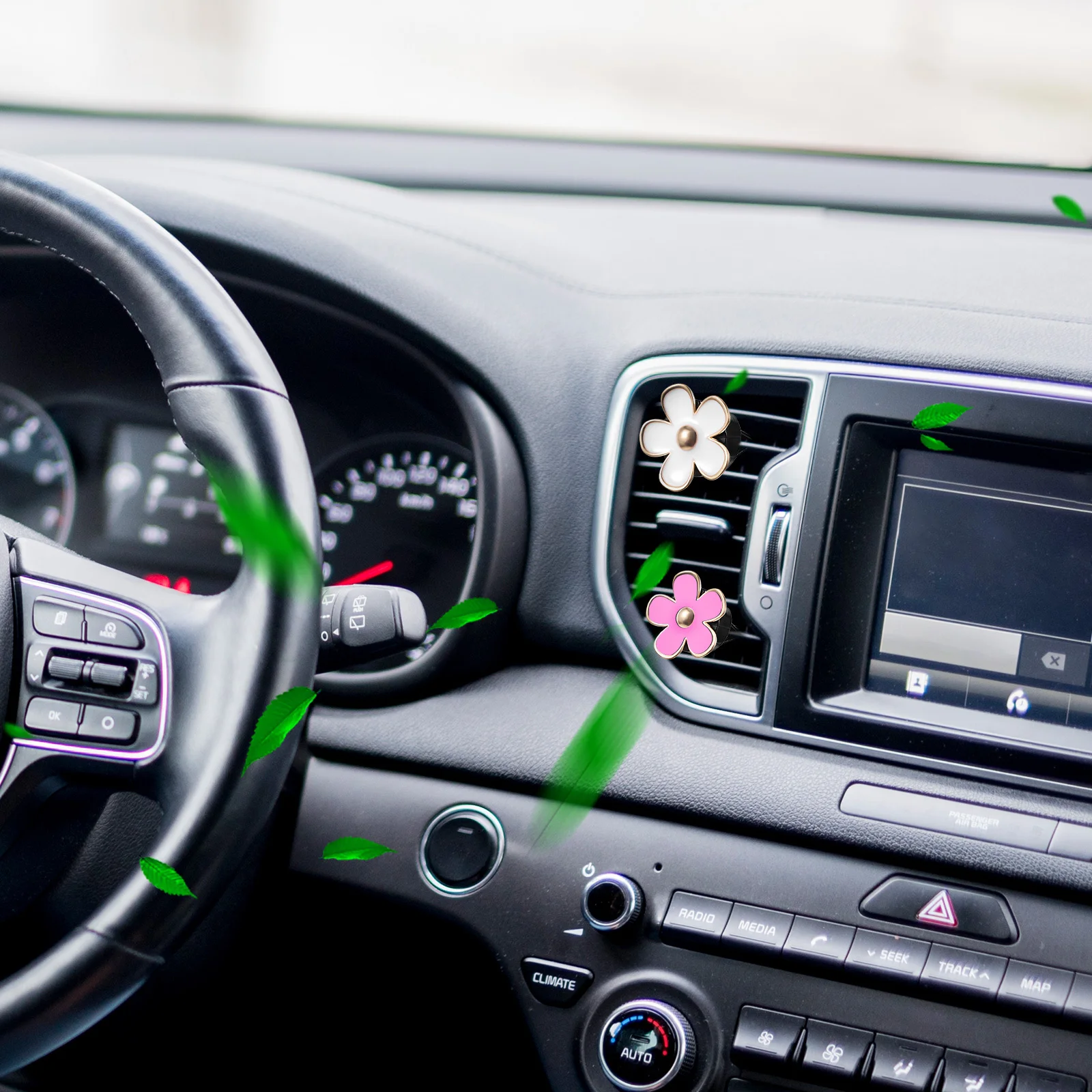 

6Pcs Flower Air Freshener Car Clips Car Vent Clip Multiple Colors Compact Air Vent Accessories Long-Lasting Fragrance