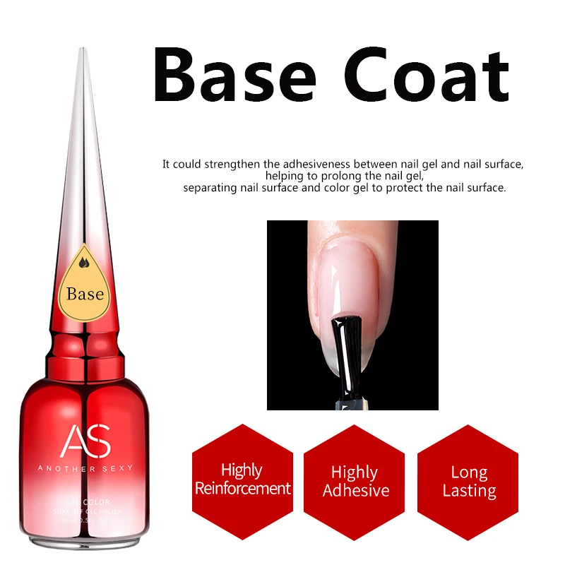 AS 15ml CHROME MIRROR TOP COAT Transparent Nail Gel Crystal Bright Safe and NON-TOXIC Soak Off UV LED Functional Gel