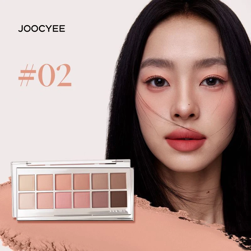 JOOCYEE 12 Color Eye Shadow Plate Light Makeup Palette with Matte and Shimmer Finishes Make Up Sets Cosmetics Full Set