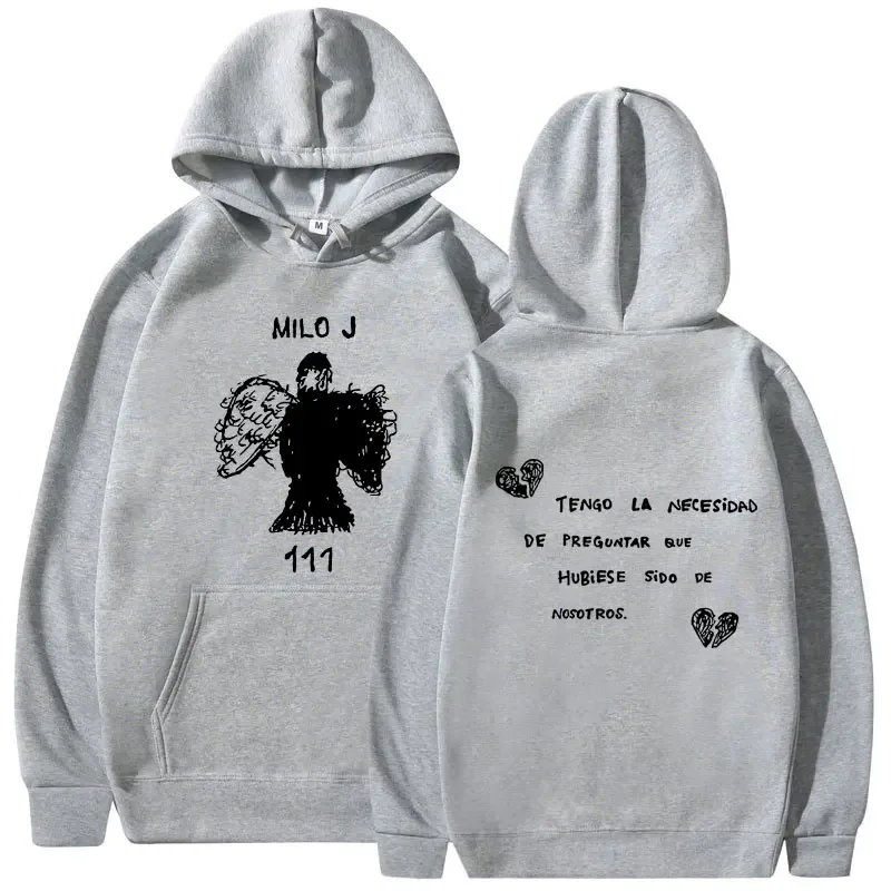 مغني الراب ميلو J هوديي 11 ألبوم ميرش نمط مطبوعة الرجال هوديي المألوف الهيب هوب الرجعية عالية الجودة هوديي