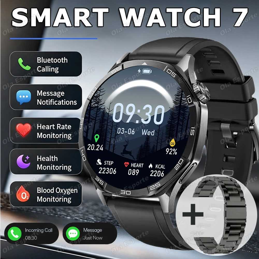 Men's Outdoor Smart Watch with Bluetooth Call, 1.52inch