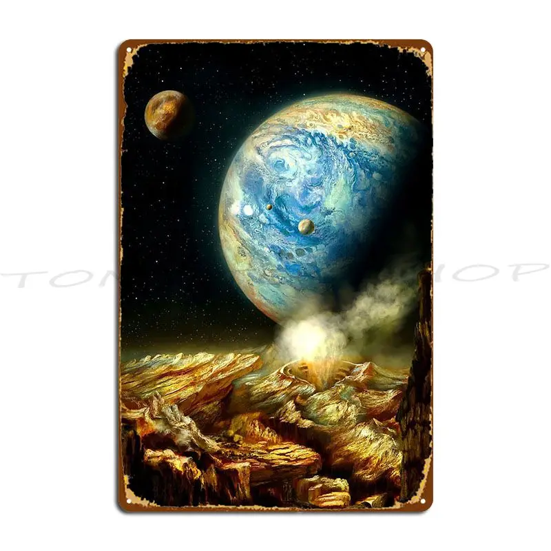 Outer Space Planets 08 Metal Plaque Poster Living Room Cave Printing Garage Decoration personalized  Tin Sign Poster