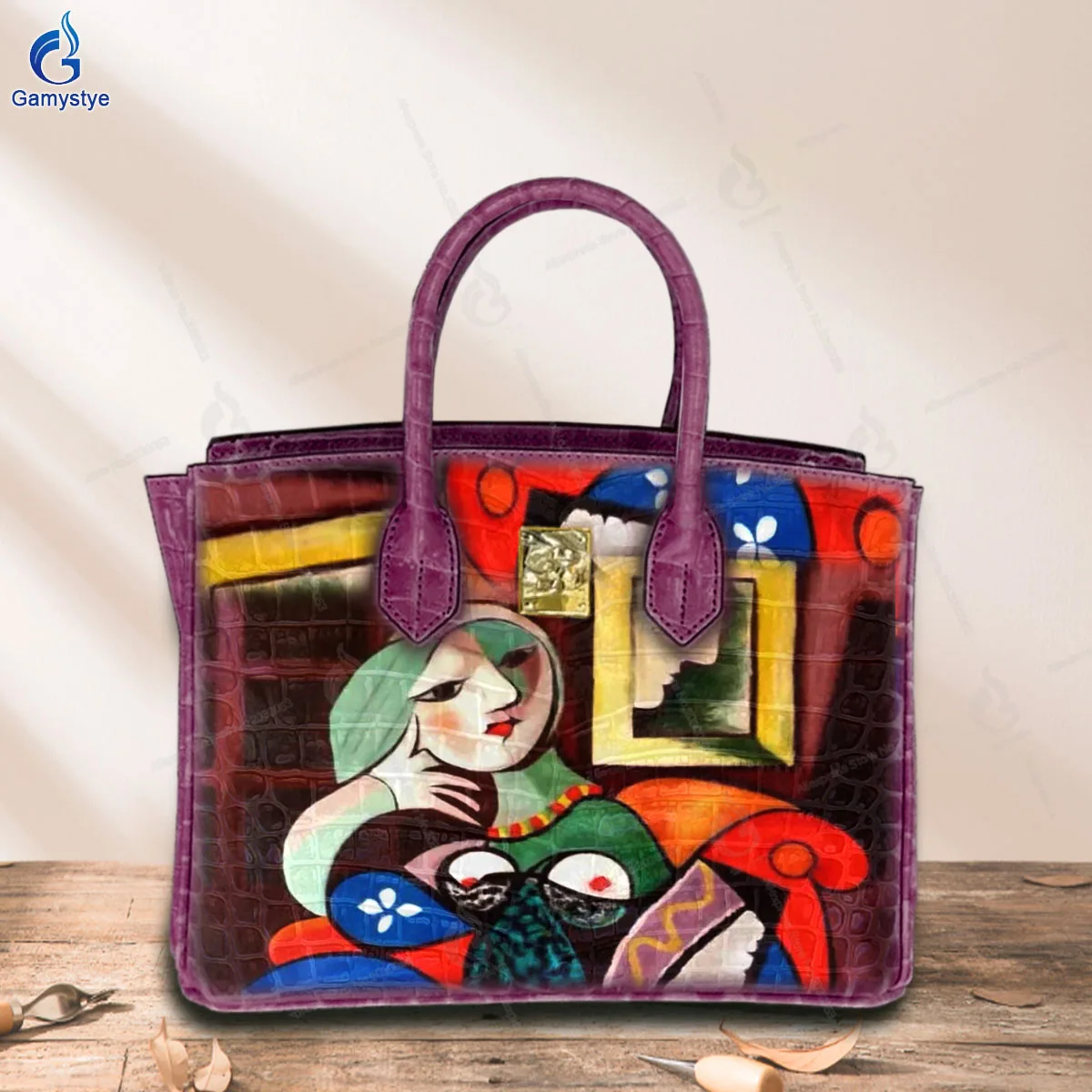 Women'S Fashion Bags Luxury Designer Brands A woman who relies on her head to think Messenger Bag Hand Draw Customize Art Bags