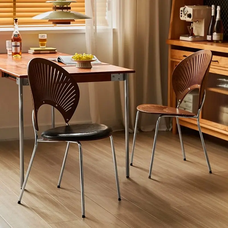 

White Waterproof Nordic Dining Chair Elegant Simple Design Lounge Dining Chair Ergonomic Room Sillas Para Comedor Home Furniture