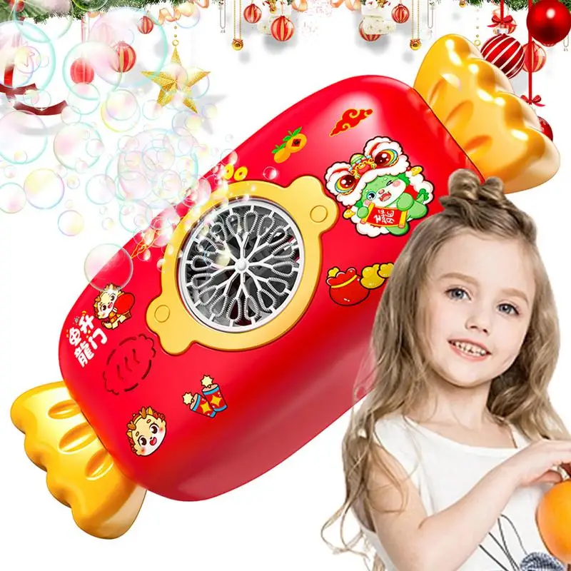 Automatic Bubble Machine Candy Shape Bubble Maker Fun Automatc Soap Bubble Gunn Machine For Kids Toddler Sumer Toys For Kid Gift