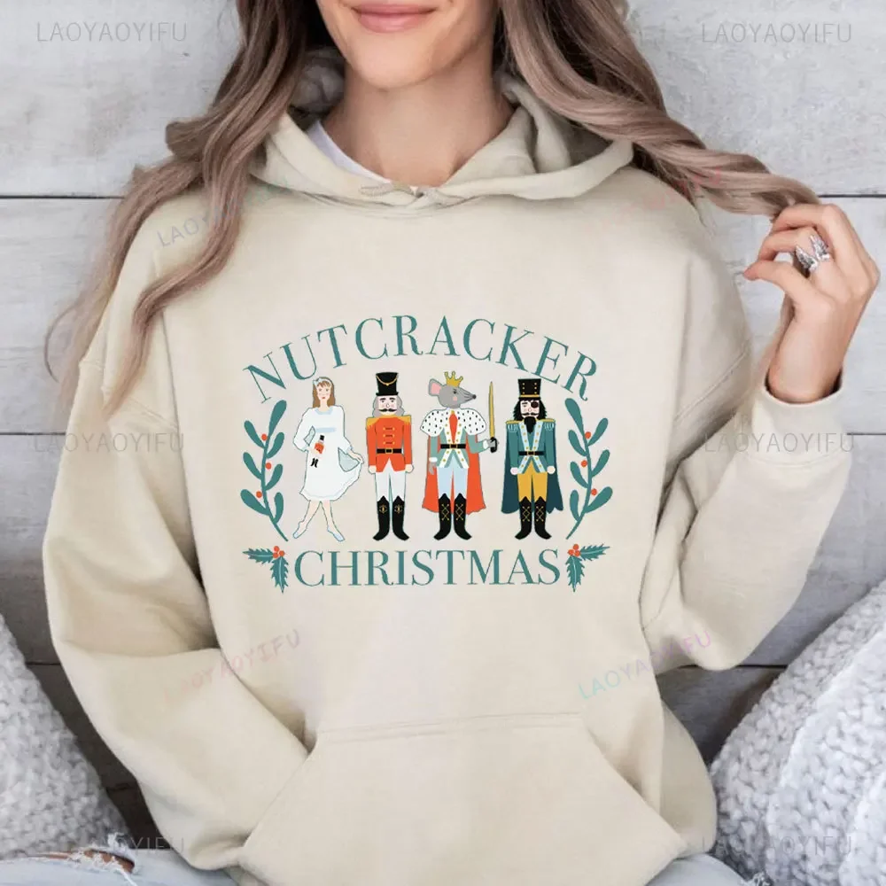 Nutcracker Hoodie Nutcracker Ballet Christmas Sweatshirt Ballet Core Santa Nutcracker Pullover Ballerina Group Sweatshirt Gift