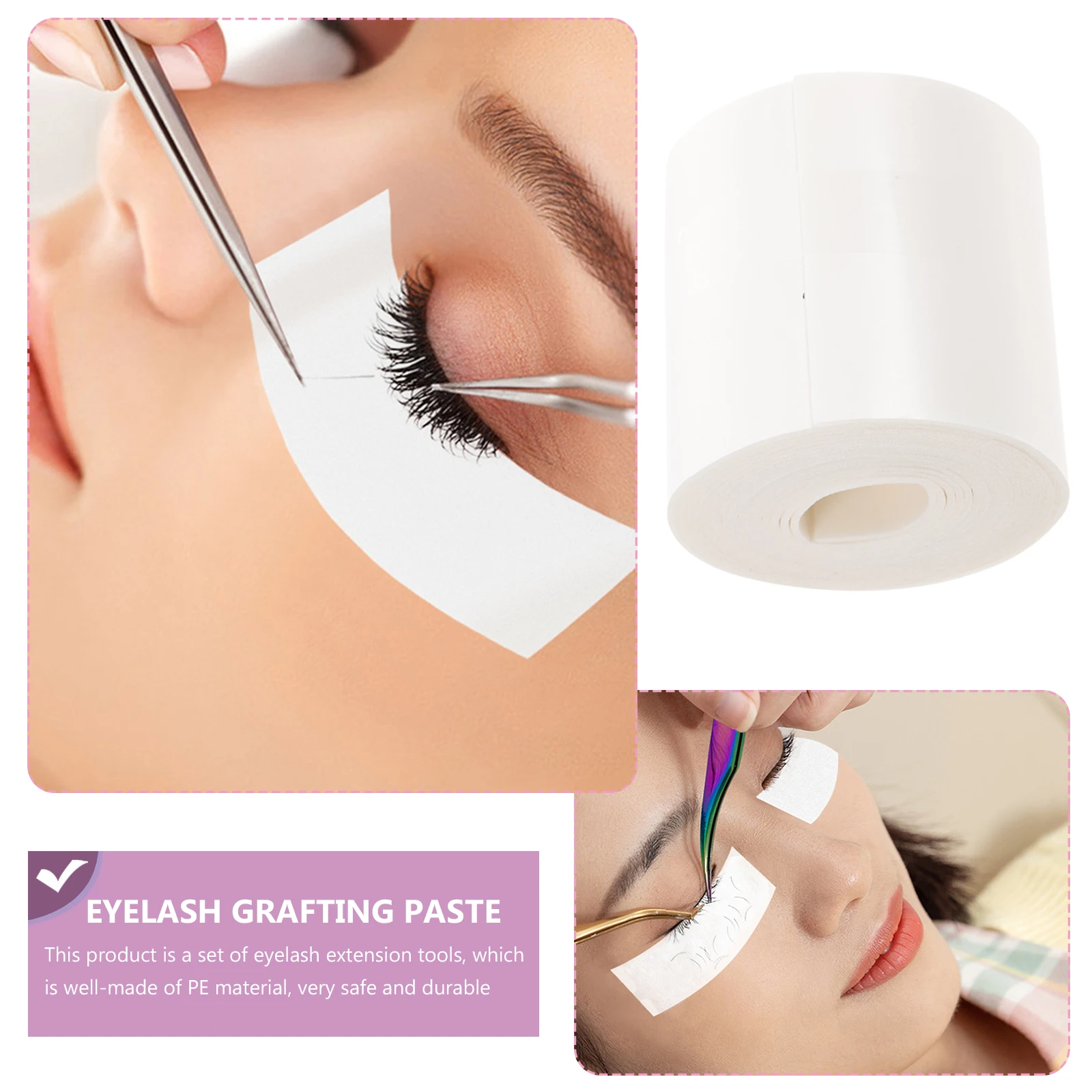 110Pcs Pe Eyelash Pads Flexible Comfortable Fit Reusable Lash Extension Supplies for Home and Salon Eyelashes Stickers