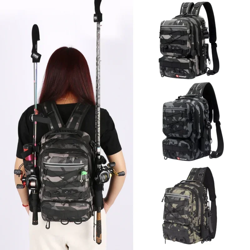 Nylon Waterproof Outdoor Rucksacks Tactical Sports Camping Hiking Trekking Fishing Hunting Bag Backpack