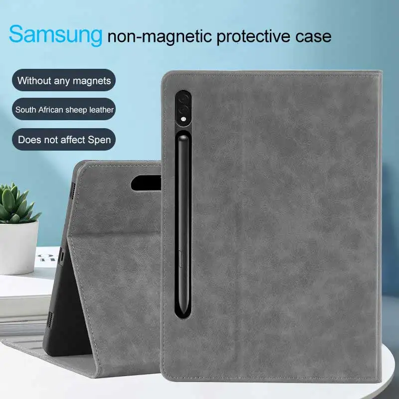 Tablet holder case for Samsung Galaxy Label S8 Plus S7 FE S6 LITE Funda Book Cover Case Microfiber PU leather flap sleeves